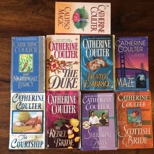 Lot of 9 Catherine Coulter Romance Novels Book Bundle Paperback Books